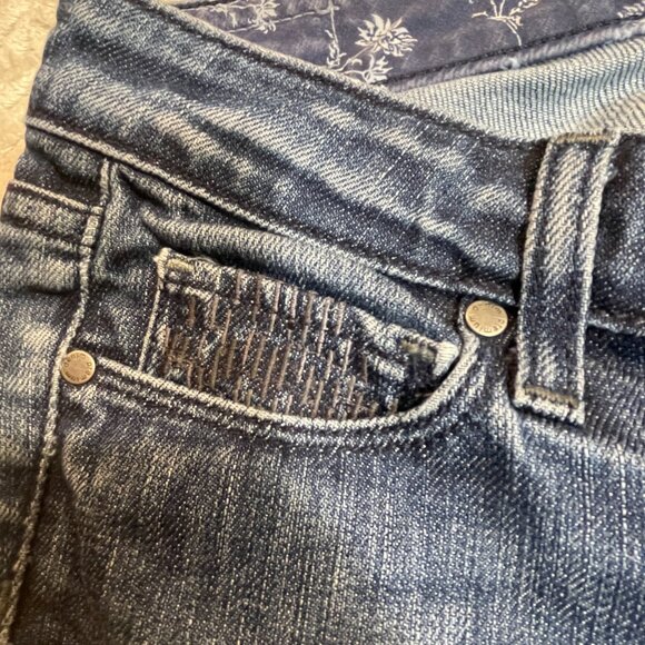 Paige Hollywood Hills Bootcut Jeans Sz 27 Classic Rise Y2K Embellished Denim - Picture 8 of 10